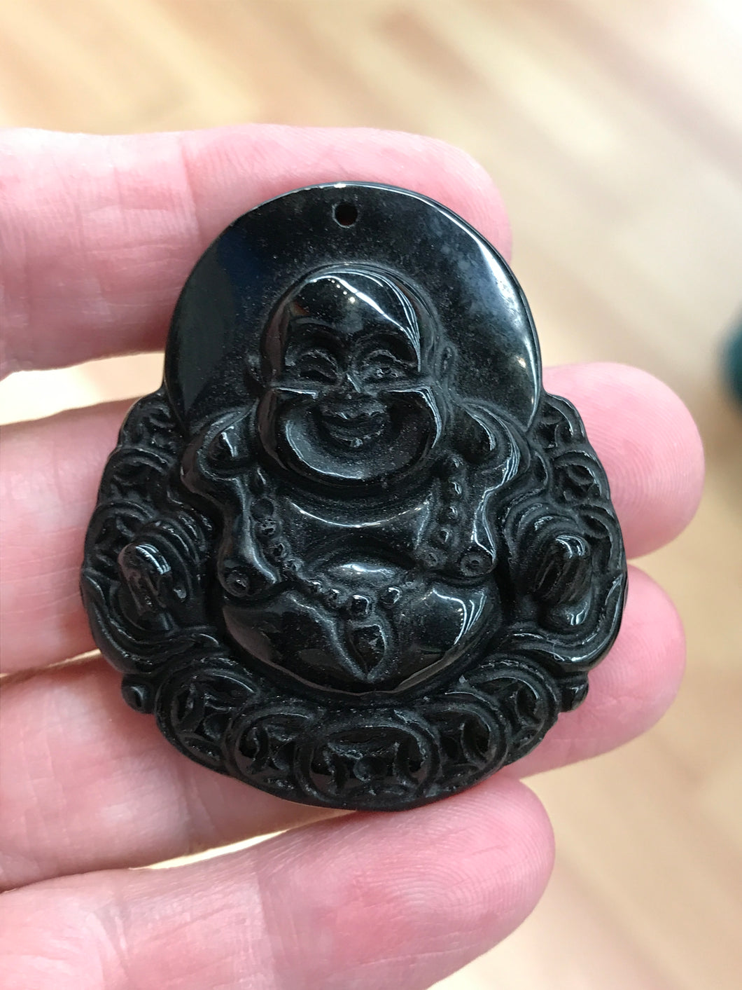 OBSIDIAN BUDDHA PENDANT