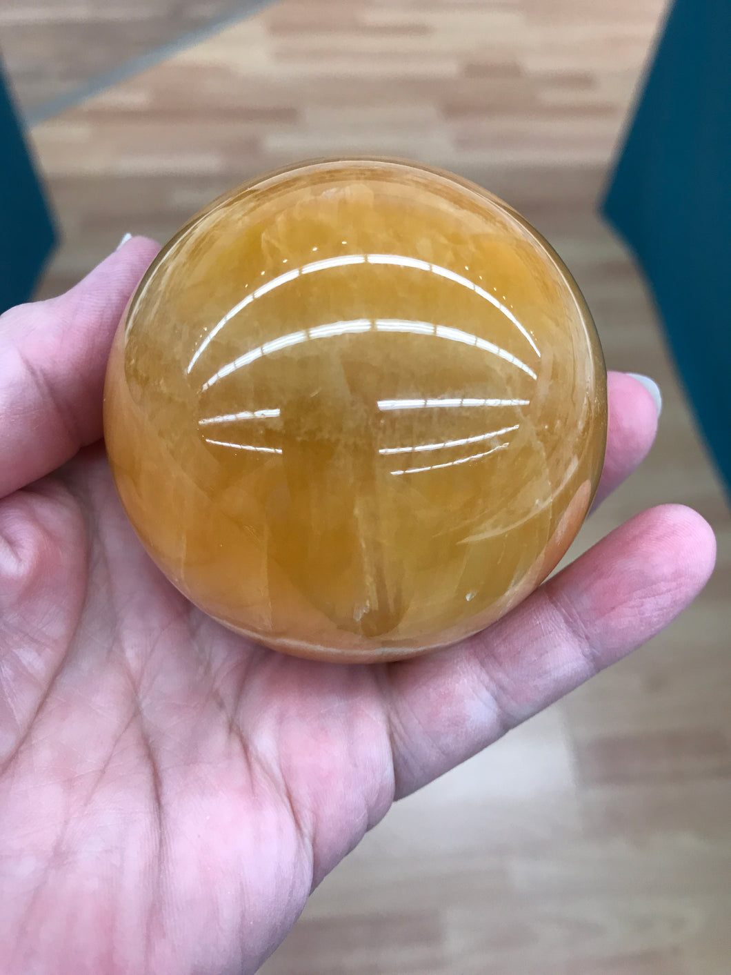 ORANGE CALCITE SPHERE