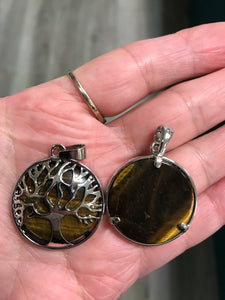 TIGER EYE TREE OF LIFE PENDANT