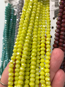 ELECTROPLATED GLASS FACETED YELLOW AB