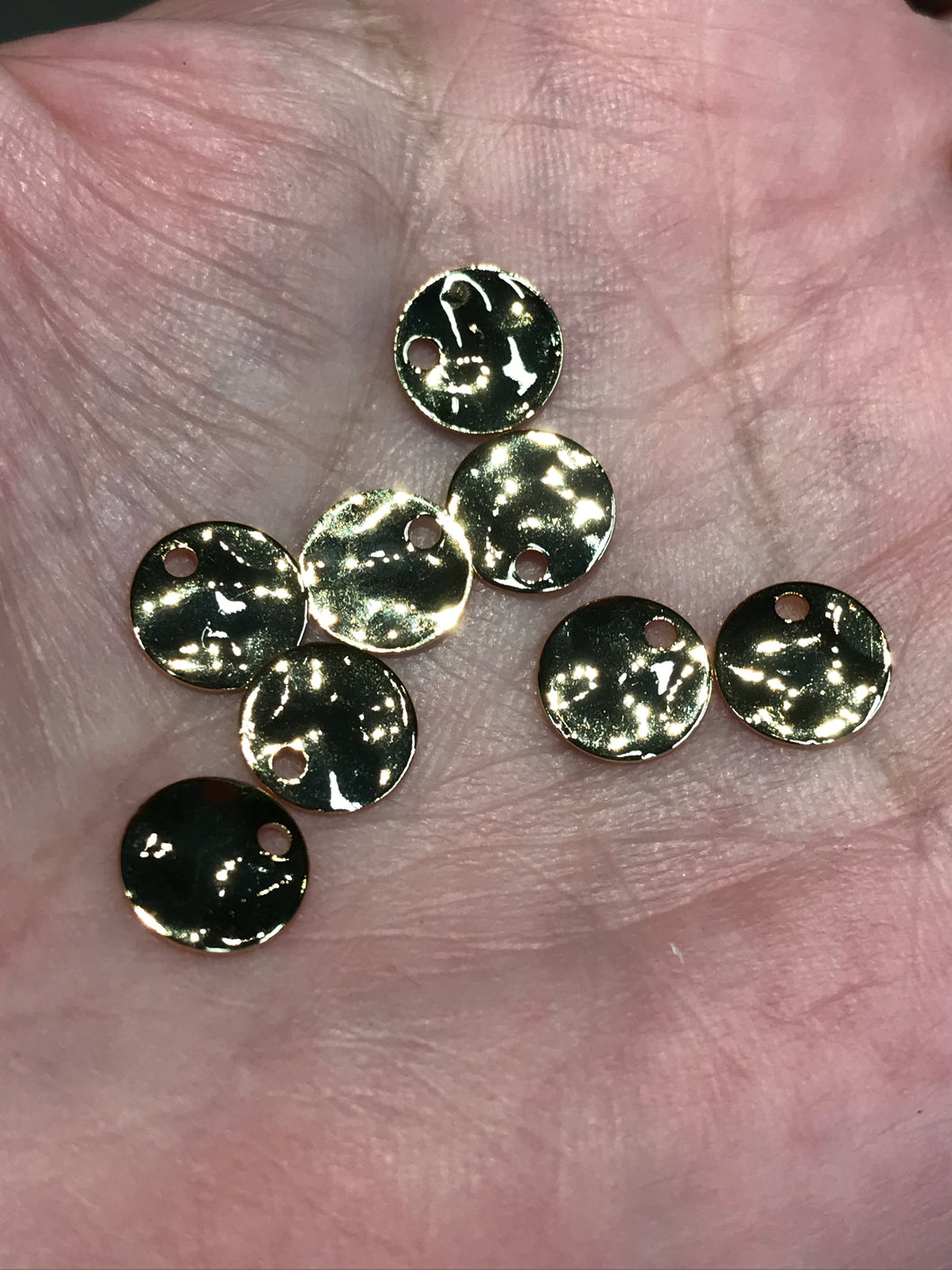 BRASS HAMMERED CHARMS