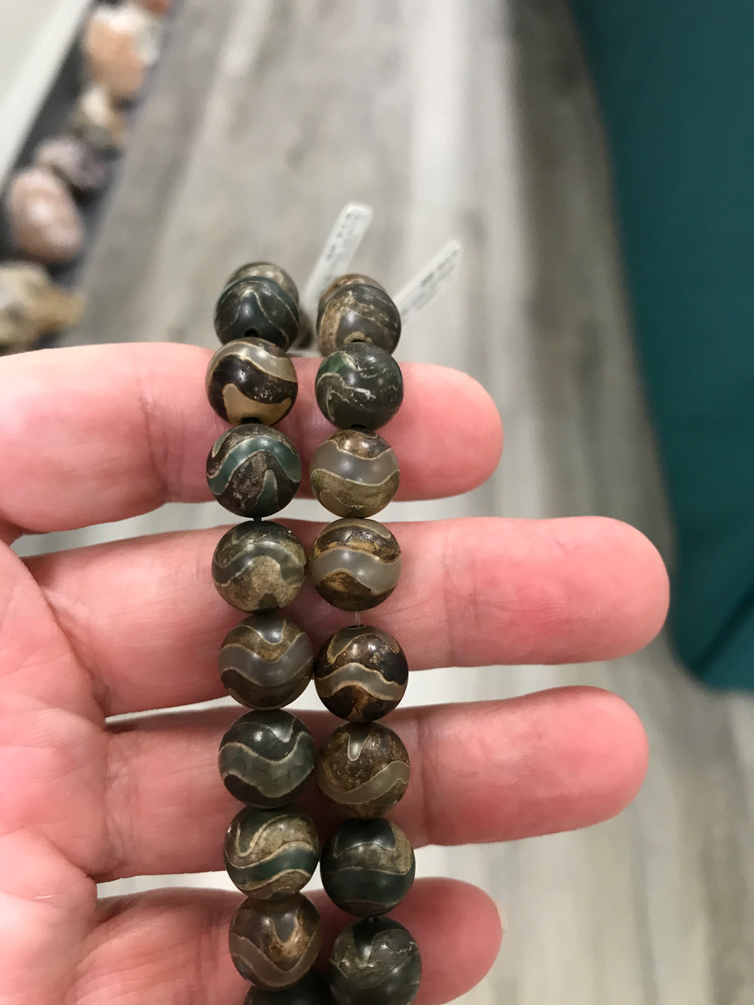 AGATE DZI BEAD 10MM