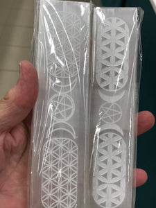 SELENITE ENGRAVED STICK
