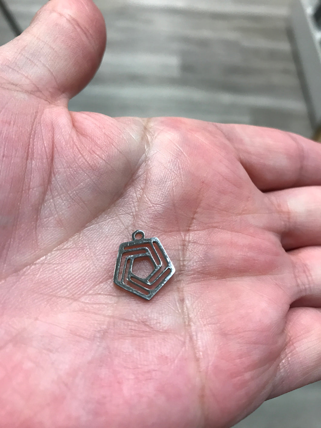201 STAINLESS PENTAGON CHARM