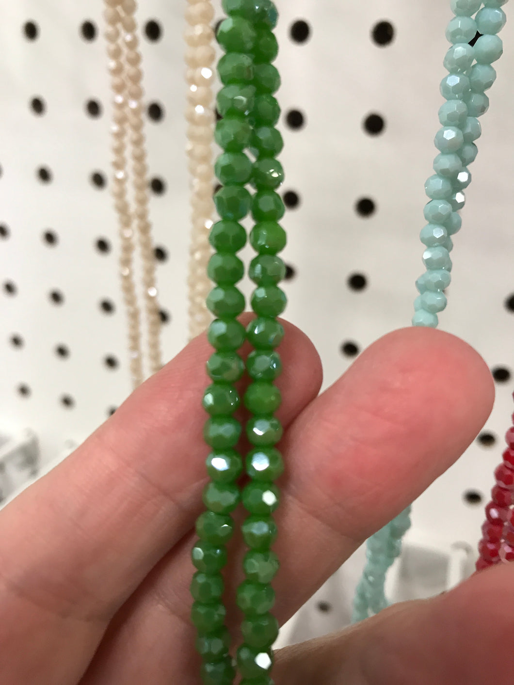 ELECTROPLATED GLASS FACETED GREEN