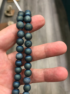 ELECTROPLATE AGATE DRUZY BLUE/GREEN