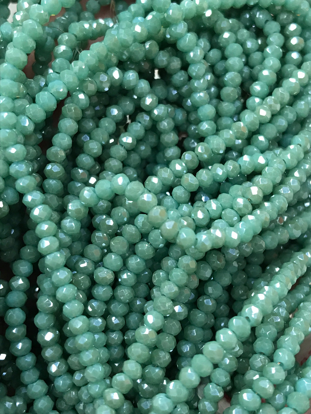 ELECTROPLATED GLASS FACETED 3X2MM