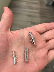 BRASS 3-HOLE SLIDE LOCK CLASP