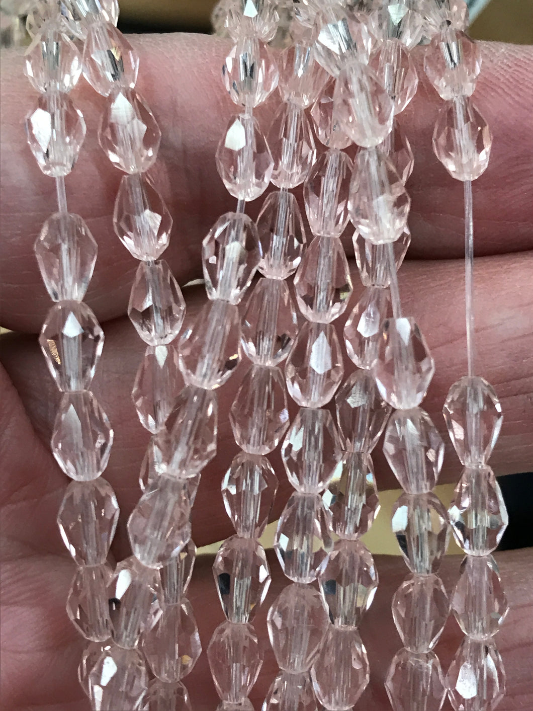 CRYSTAL FACETED DROP 6X4MM