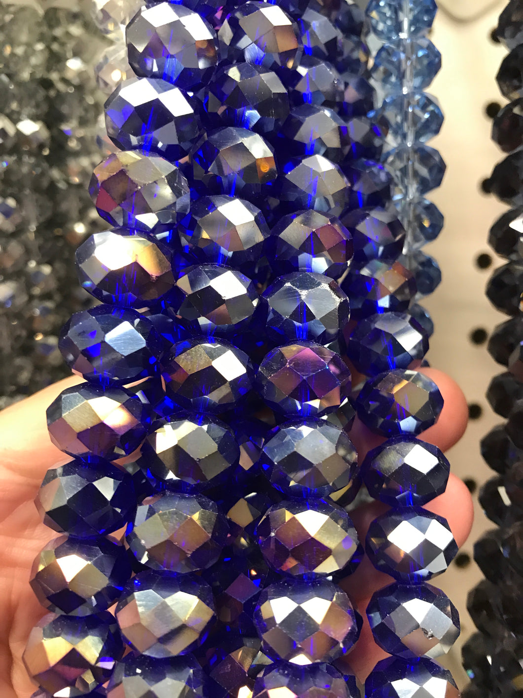 GLASS RONDELLE 14X10MM