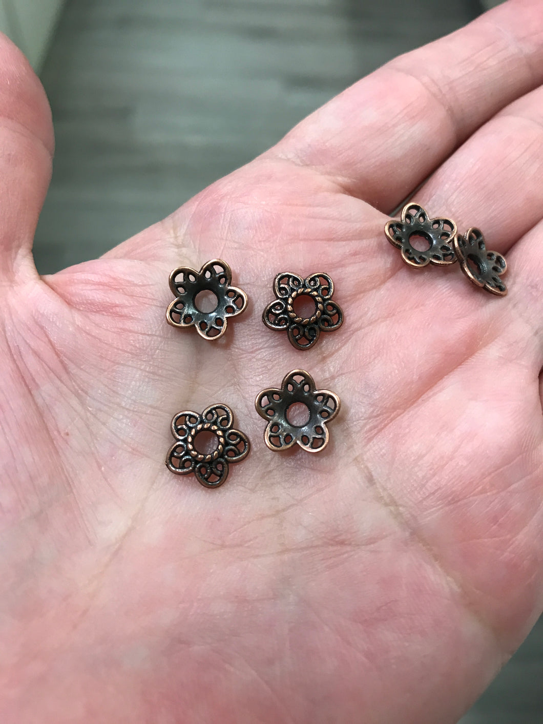 RED COPPER BEAD CAP
