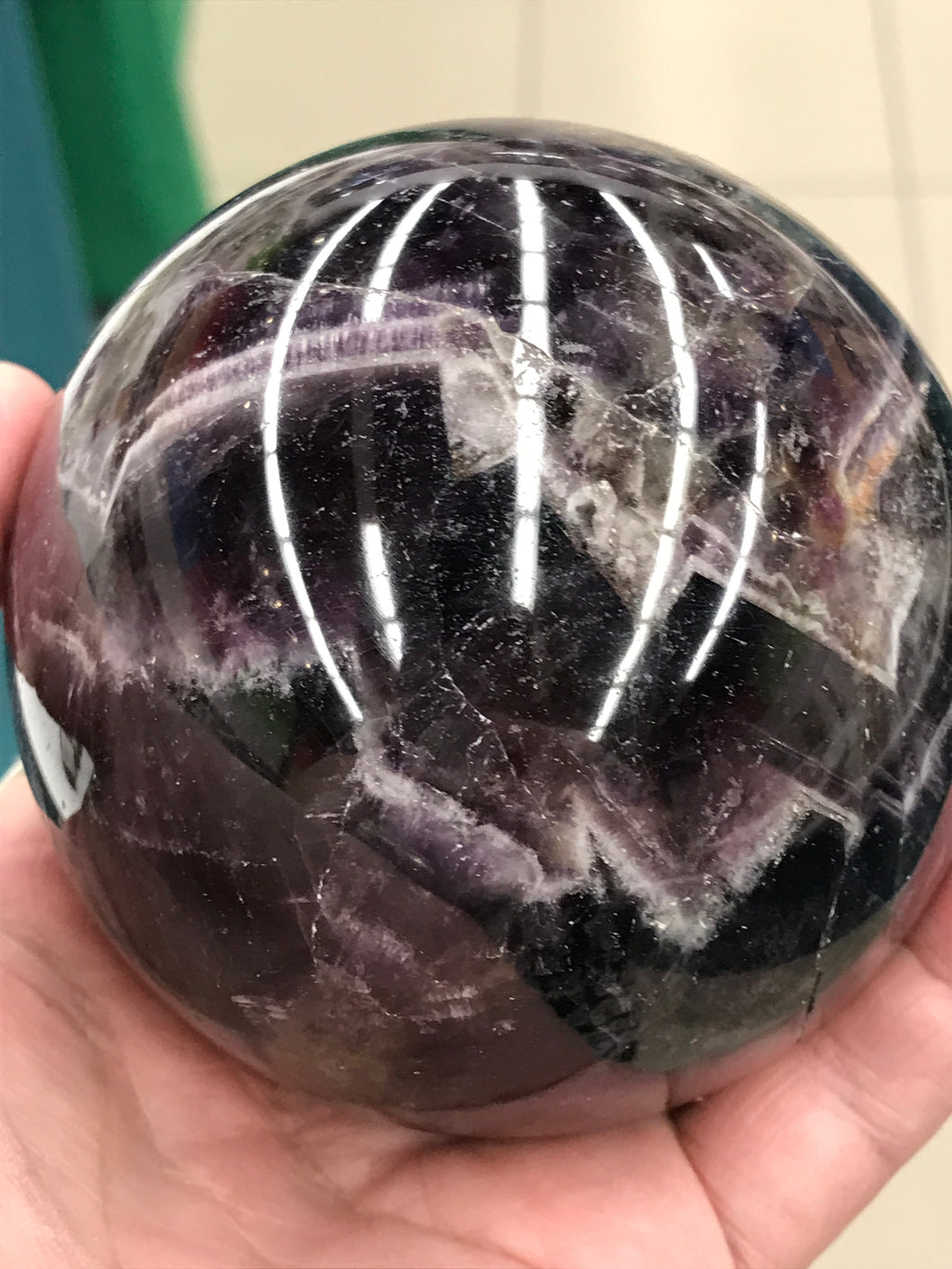 AMETHYST CHEVRON SPHERE