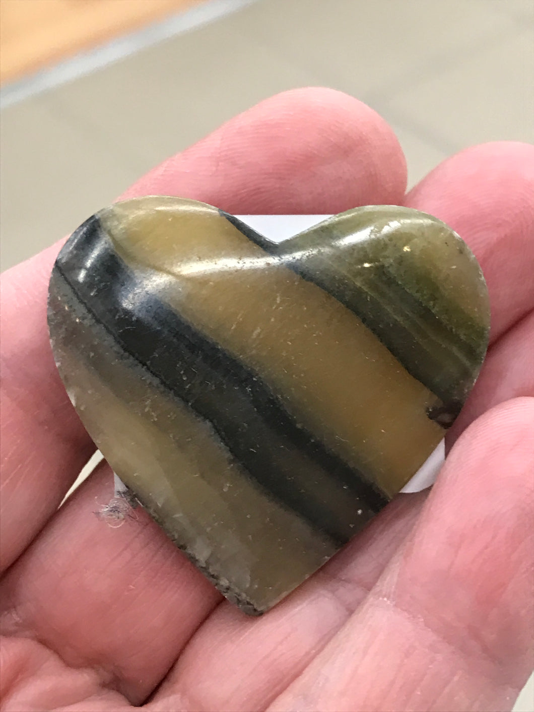 BLUE ONYX HEART CABOCHON