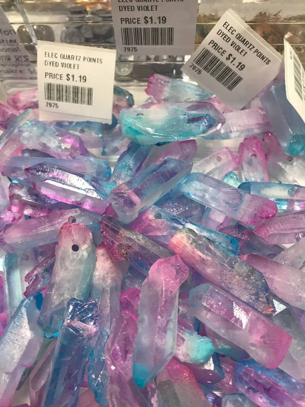 ELECTROPLATED QUARTZ POINTS