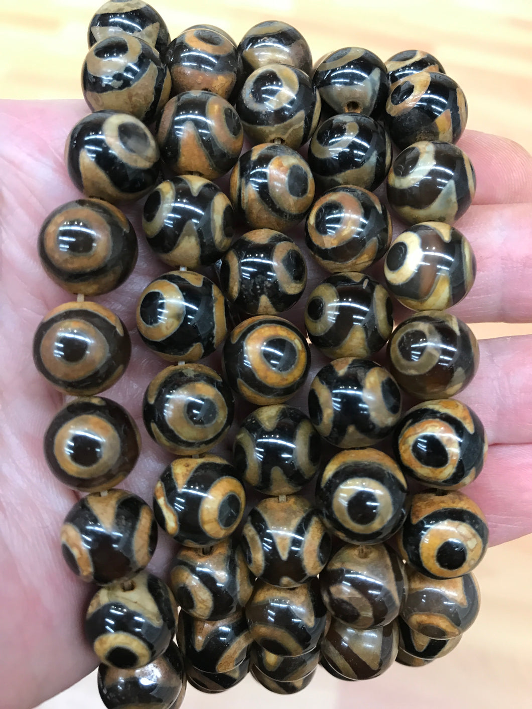 AGATE DZI BEAD 12MM