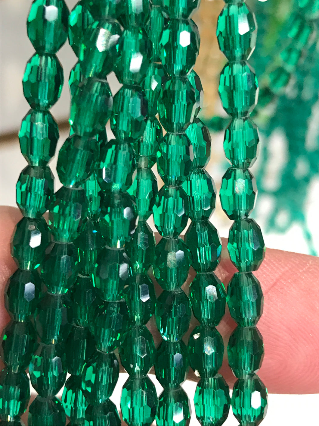 GLASS BEAD FACETED 6X4MM