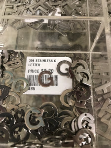 304 STAINLESS LETTER 'G'