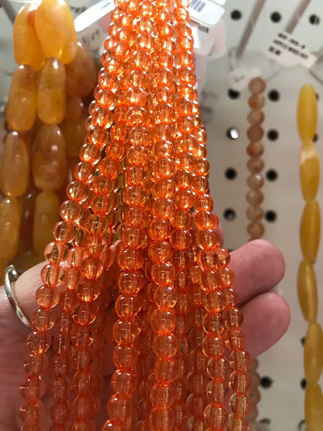ACRYLIC BEAD ORANGE