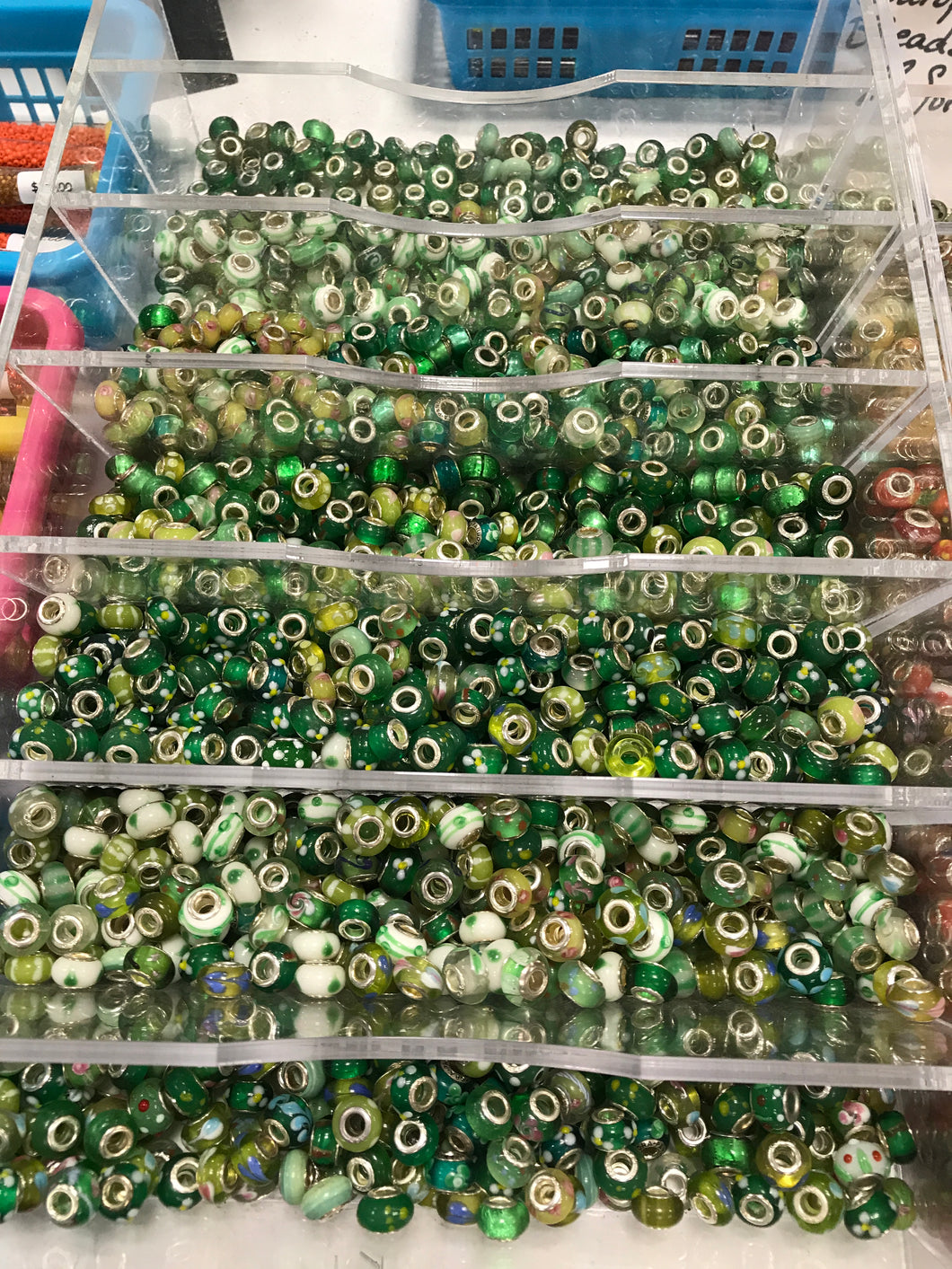 GLASS LARGE HOLE BEAD