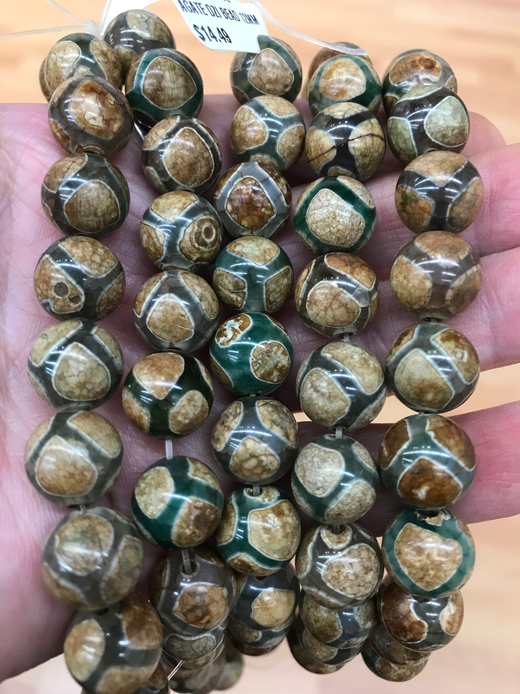 AGATE DZI BEAD 12MM