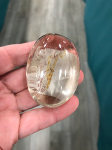 SMOKY QUARTZ GALLET/PALM STONE
