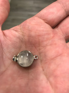 GEMSTONE BOX CLASP ROSE QUARTZ