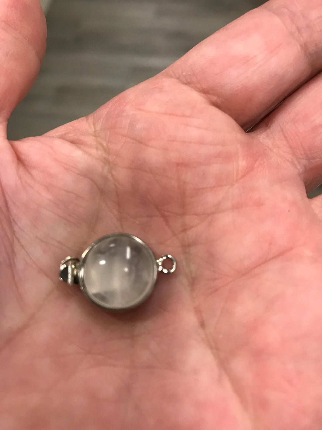 GEMSTONE BOX CLASP ROSE QUARTZ