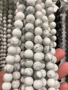 Howlite White Round