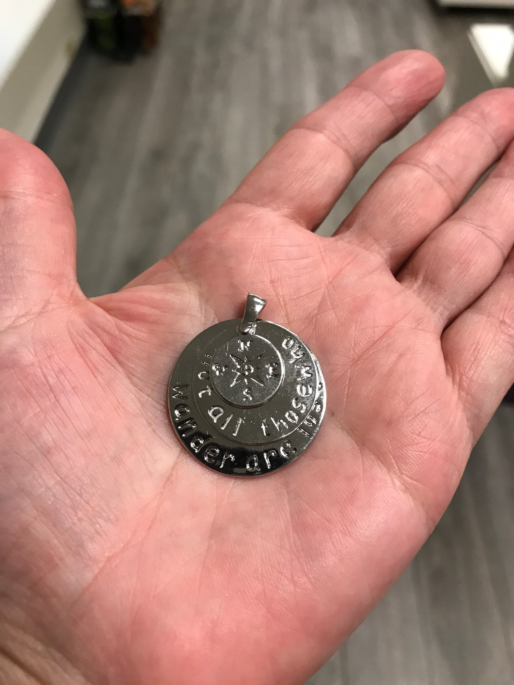 BRASS COMPASS PENDANT