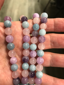 AQUAMARINE/ROSEQTZ/AMETHYST 8M