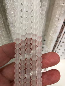 FROSTED CLEAR QUARTZ 6MM