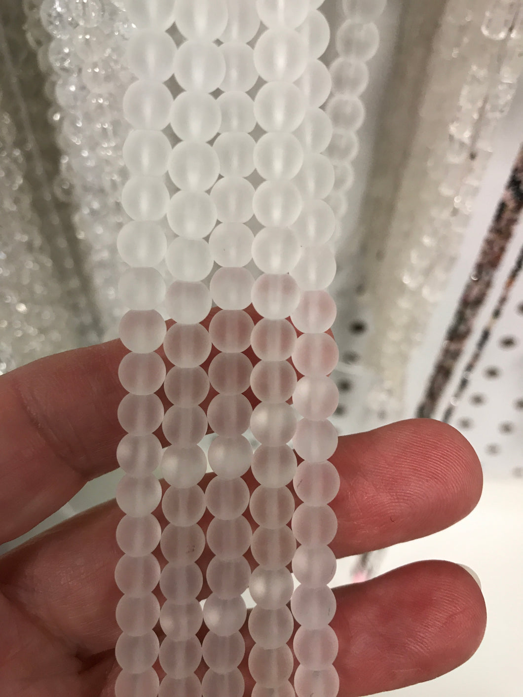 FROSTED CLEAR QUARTZ 6MM