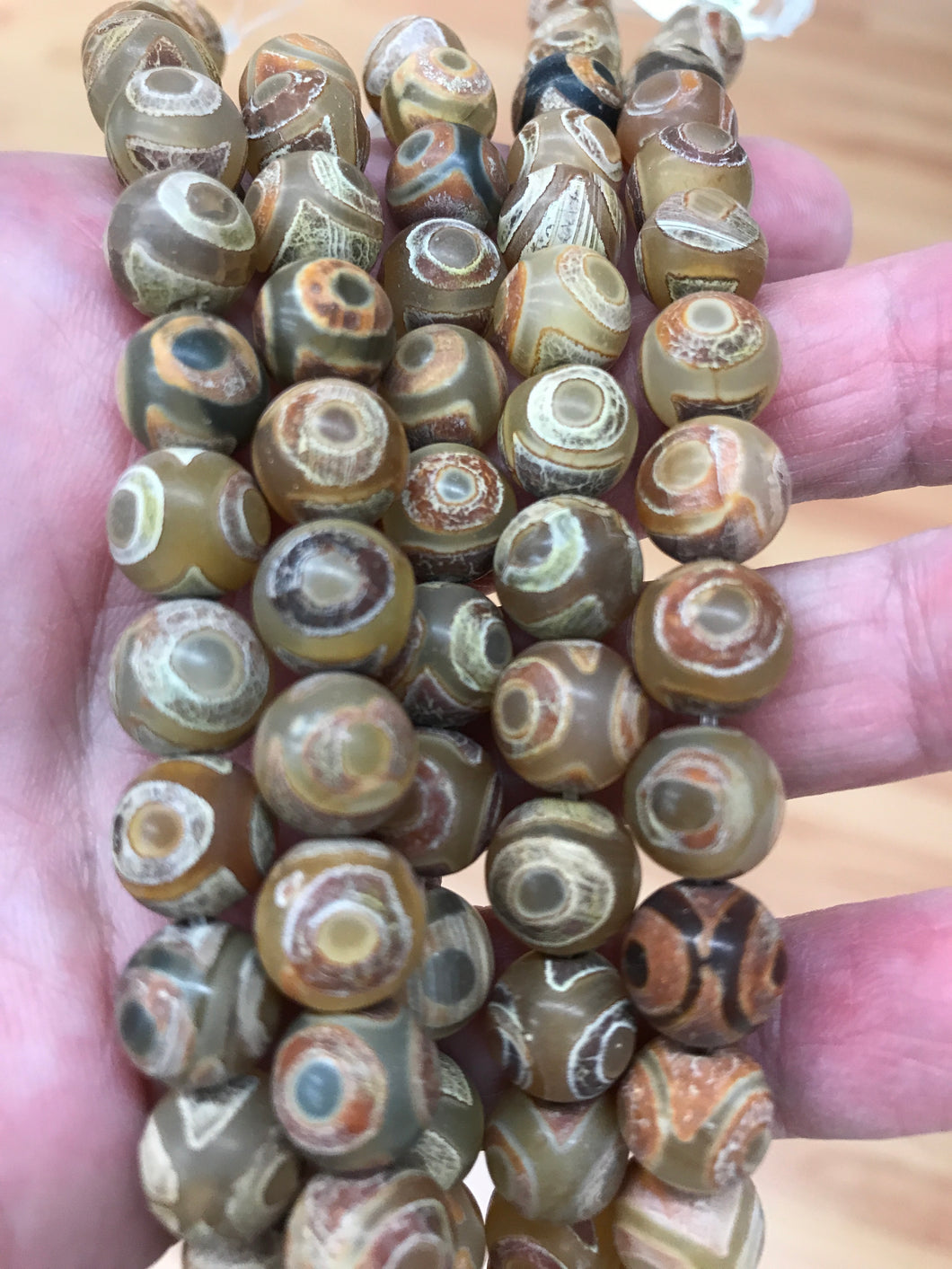 AGATE DZI BEAD 10MM