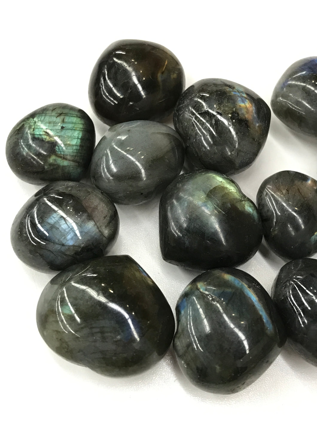 LABRADORITE MINI PUFFY HEART
