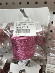 S-LON NYLON THREAD 0.5MM 77YDS LT. ORCHID