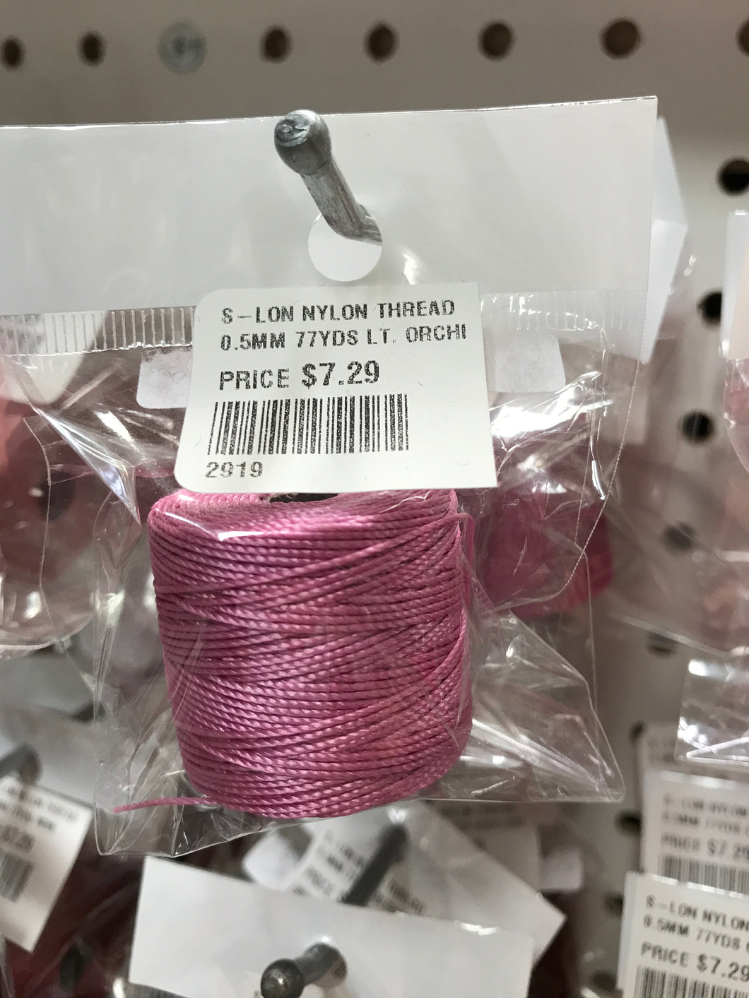 S-LON NYLON THREAD 0.5MM 77YDS LT. ORCHID