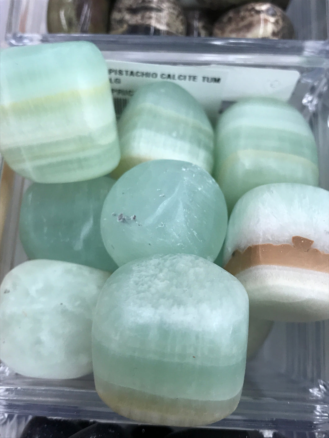 PISTACHIO CALCITE TUMBLED