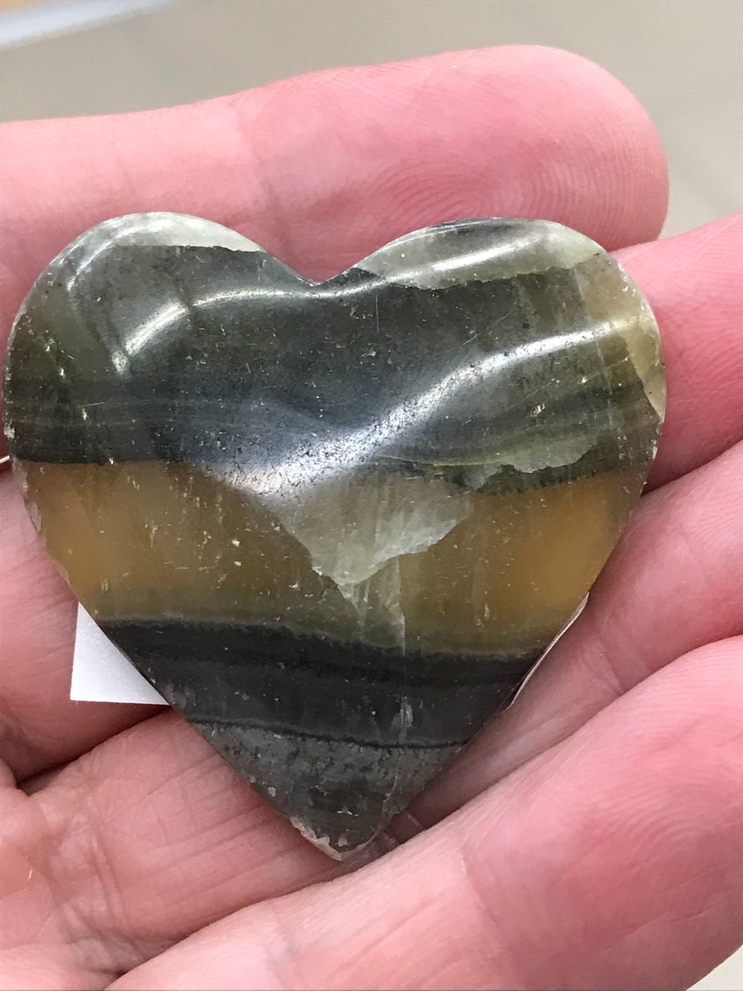 BLUE ONYX HEART CABOCHON