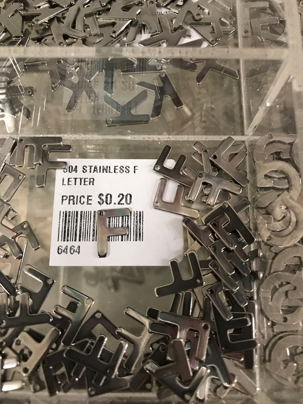 304 STAINLESS LETTER 'F'