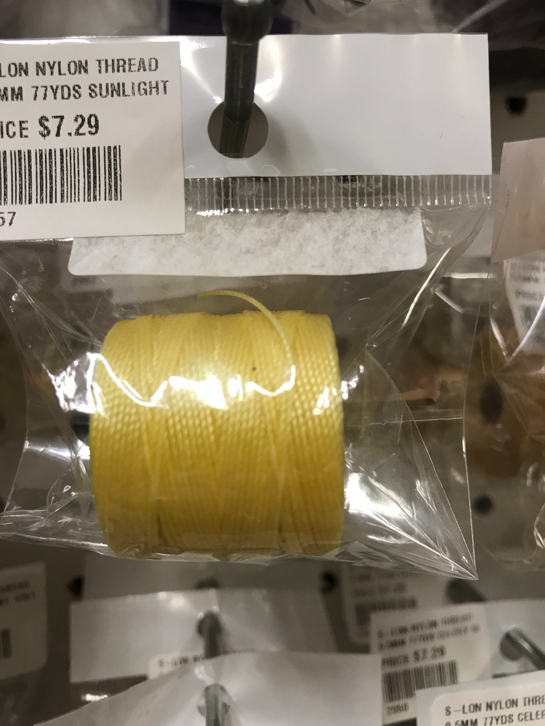 S-LON NYLON THREAD 0.5MM 77YDS SUNLIGHT