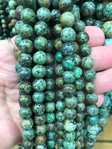 African Turquoise Round Beads