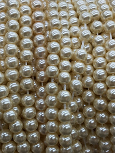 GLASS PEARL 6MM BISQUE