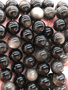 SILVER OBSIDIAN 12MM