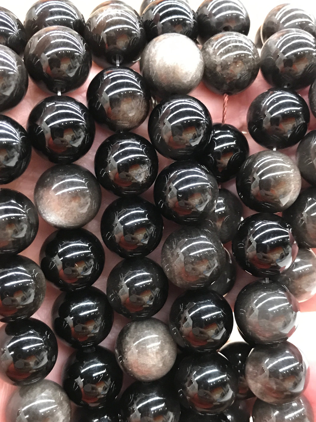 SILVER OBSIDIAN 12MM
