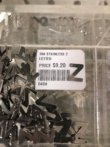 304 STAINLESS LETTER 'Z'