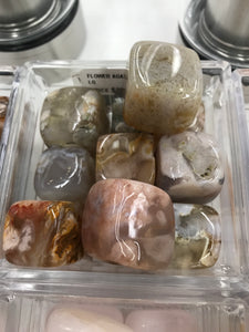 FLOWER AGATE TUMBLED