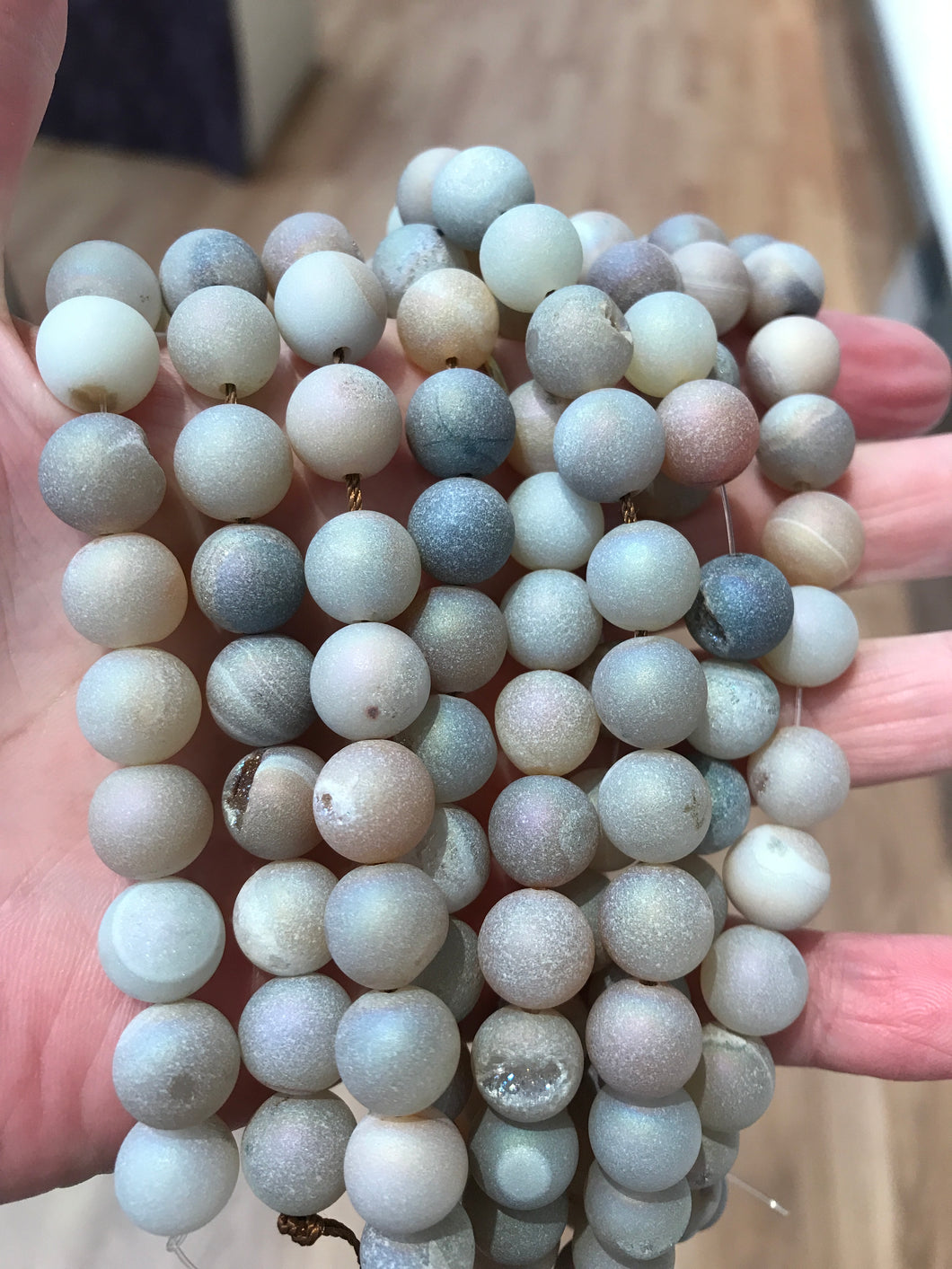 ELECTROPLATED AGATE DRUZY 10MM
