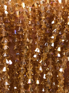 GLASS BICONE FACETED 4MM