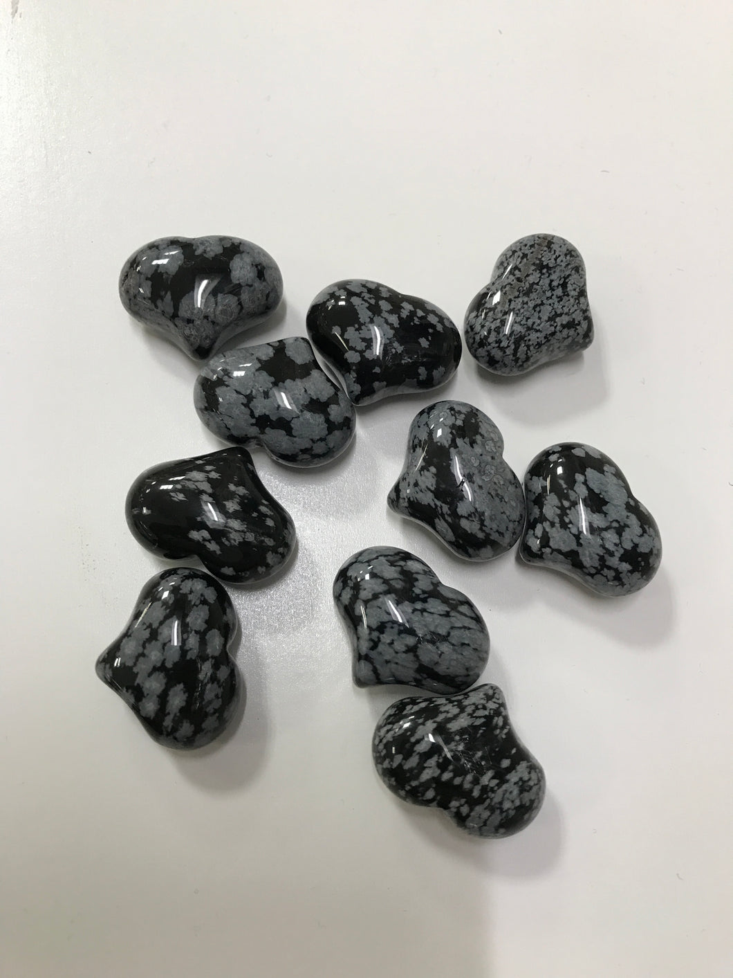 SNOWFLAKE OBSIDIAN HEART
