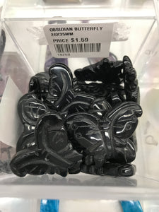 OBSIDIAN BUTTERFLY 26X35MM